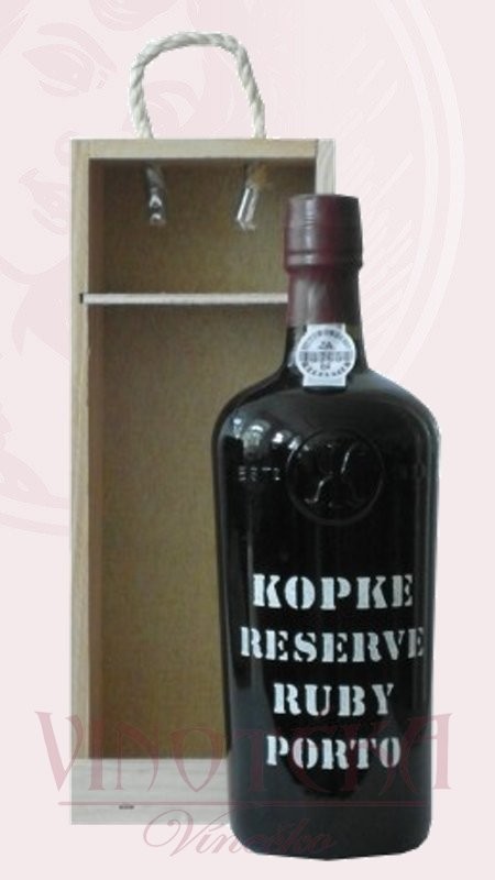 Porto reserve Ruby, dřevěná krabička, Kopke