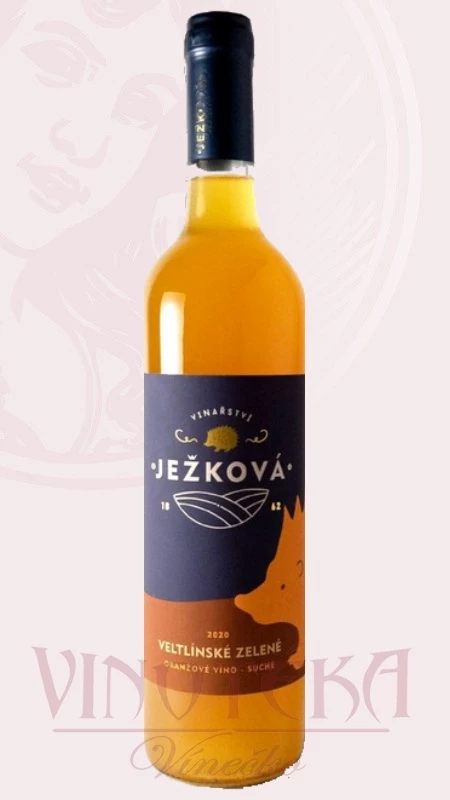  Veltlínské zelené, oranž, nefiltrované, zemské, 2020, Vinařství Ježková
